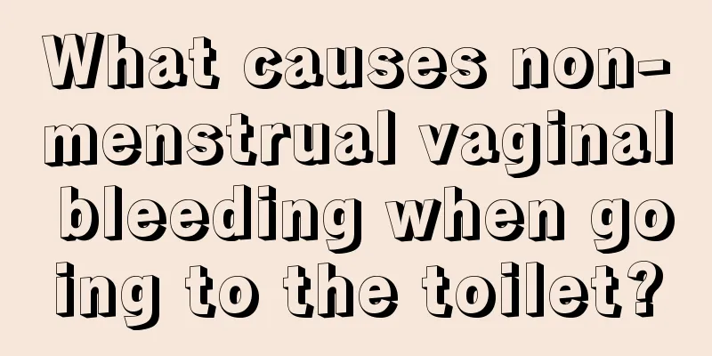 What causes non-menstrual vaginal bleeding when going to the toilet?