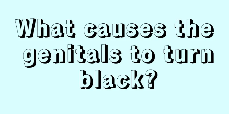 What causes the genitals to turn black?