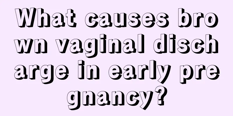 What causes brown vaginal discharge in early pregnancy?