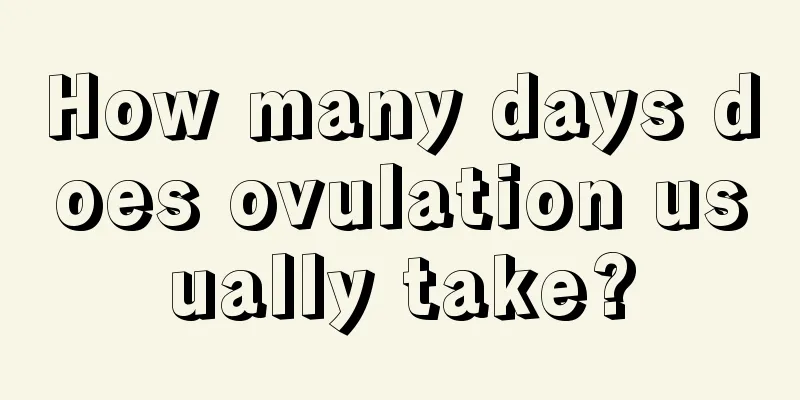 How many days does ovulation usually take?