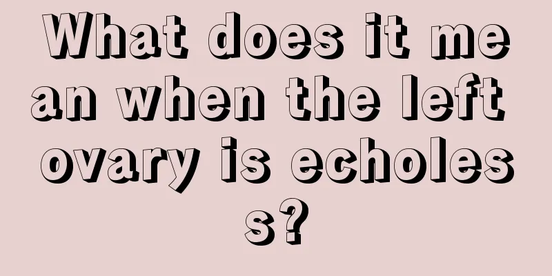 What does it mean when the left ovary is echoless?