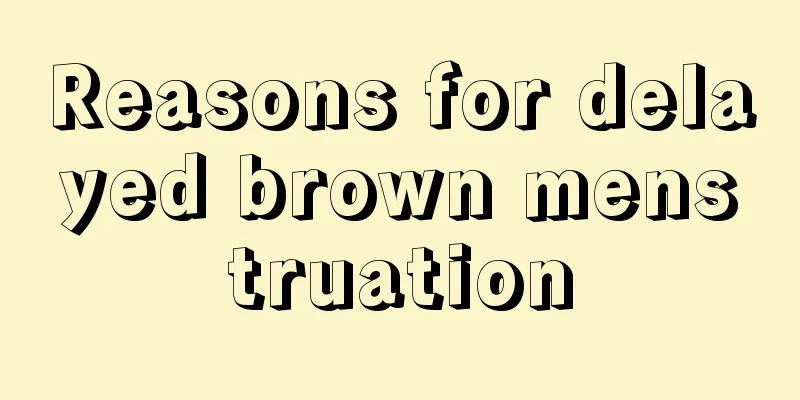 Reasons for delayed brown menstruation