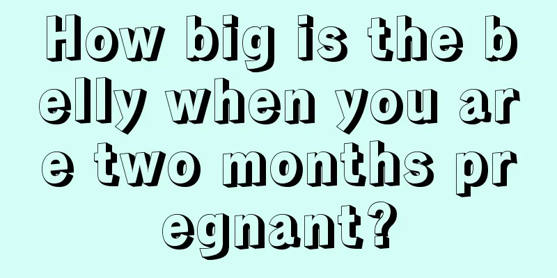 How big is the belly when you are two months pregnant?