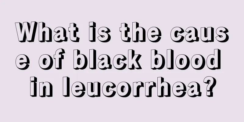 What is the cause of black blood in leucorrhea?