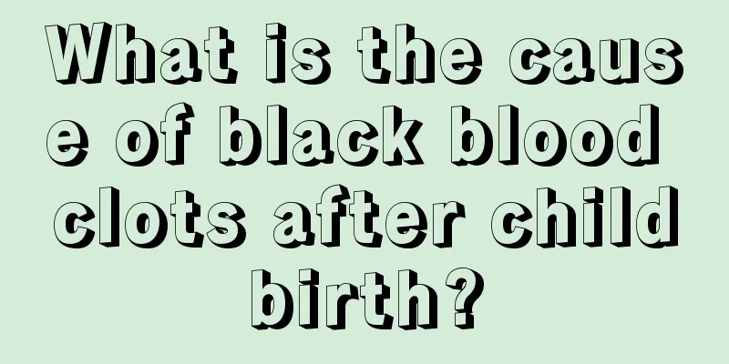 What is the cause of black blood clots after childbirth?