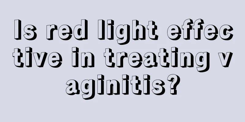 Is red light effective in treating vaginitis?