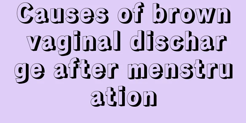 Causes of brown vaginal discharge after menstruation