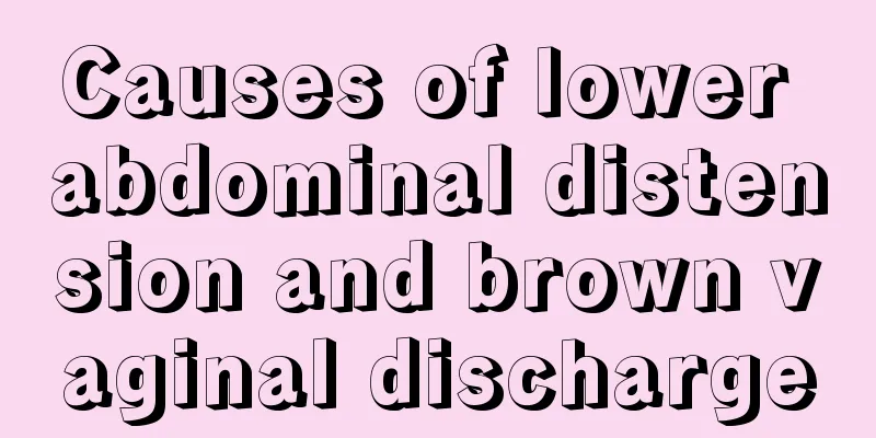 Causes of lower abdominal distension and brown vaginal discharge