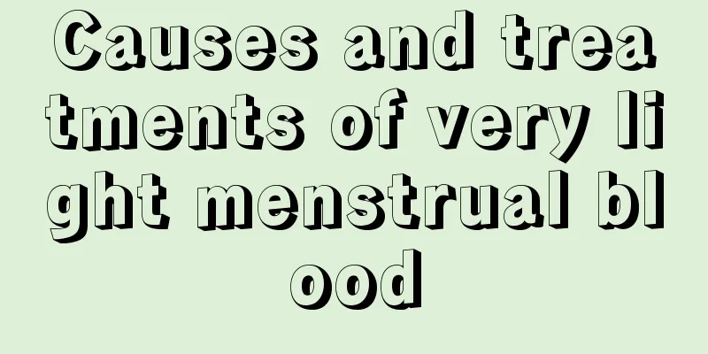 Causes and treatments of very light menstrual blood