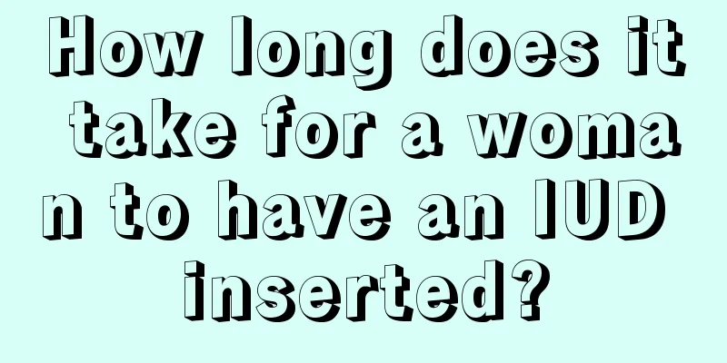 How long does it take for a woman to have an IUD inserted?