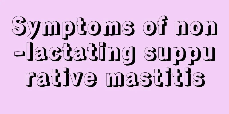 Symptoms of non-lactating suppurative mastitis