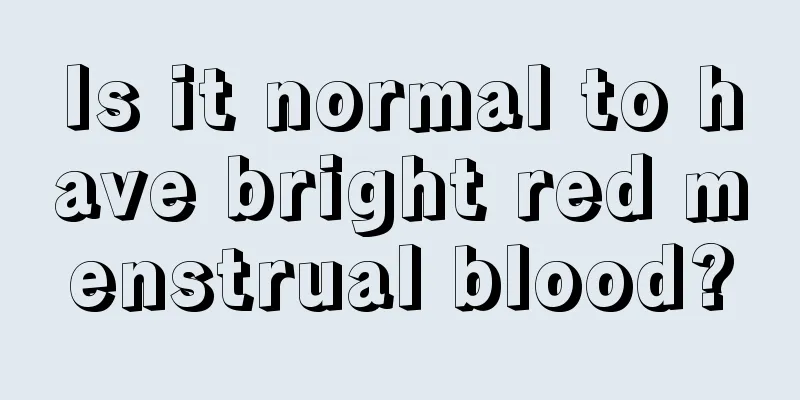 Is it normal to have bright red menstrual blood?