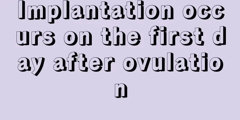 Implantation occurs on the first day after ovulation