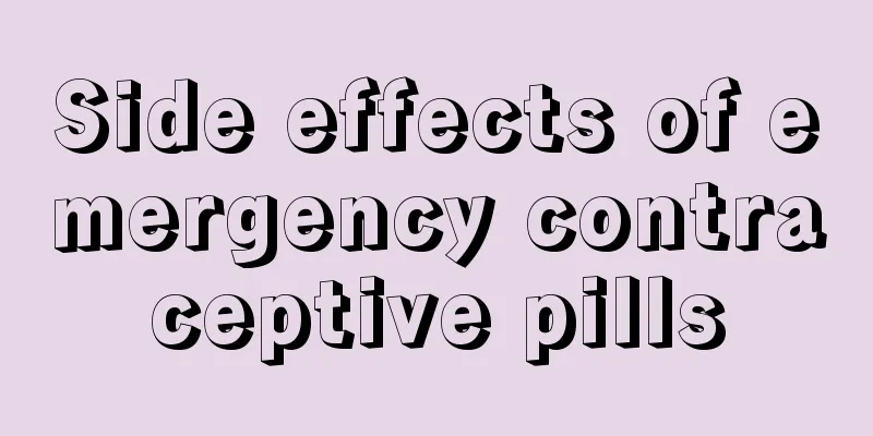 Side effects of emergency contraceptive pills