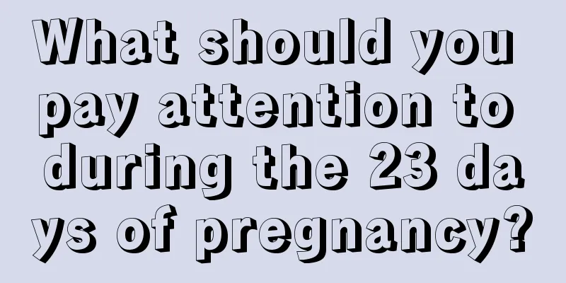 What should you pay attention to during the 23 days of pregnancy?