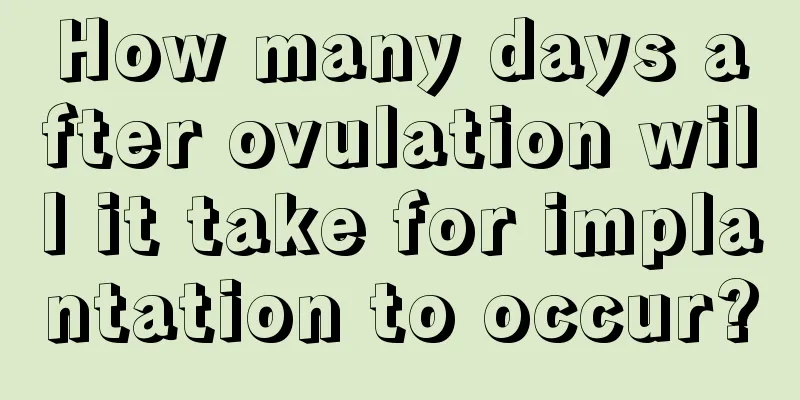 How many days after ovulation will it take for implantation to occur?