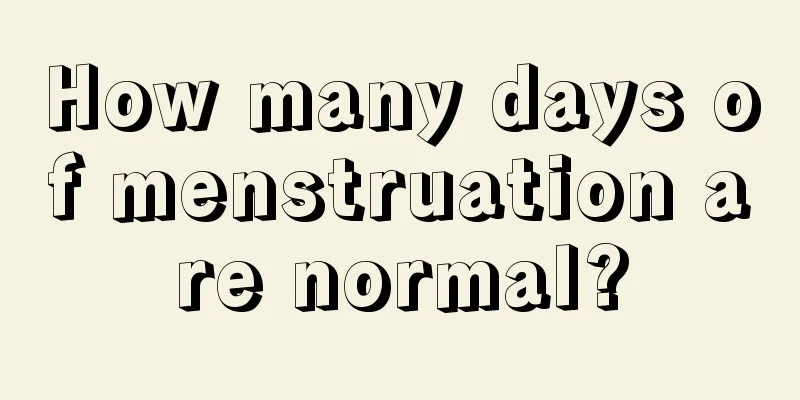 How many days of menstruation are normal?