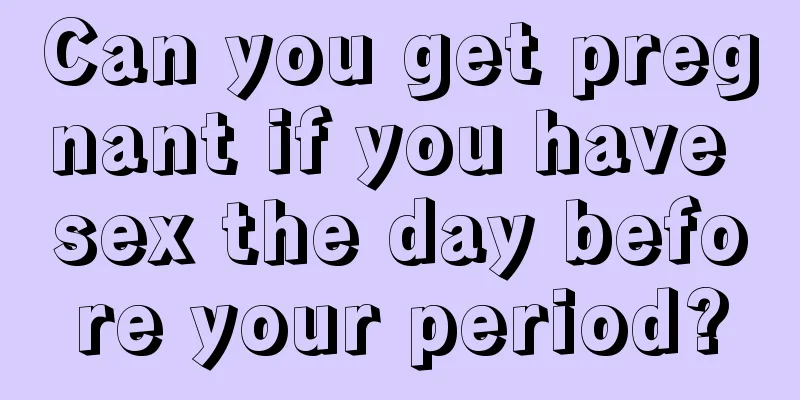 Can you get pregnant if you have sex the day before your period?