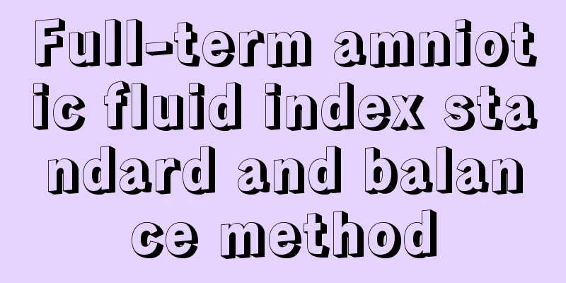 Full-term amniotic fluid index standard and balance method