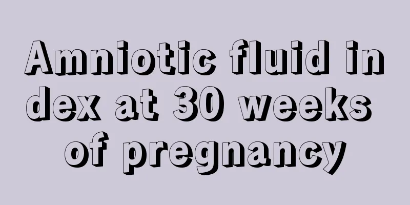 Amniotic fluid index at 30 weeks of pregnancy