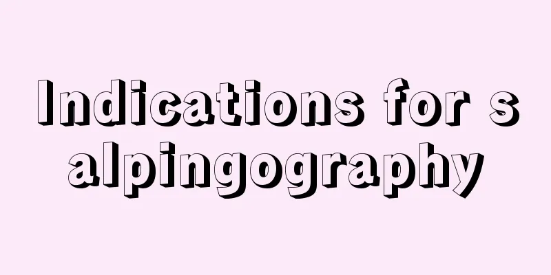 Indications for salpingography