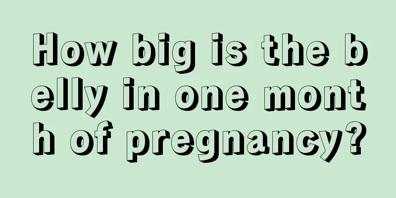 How big is the belly in one month of pregnancy?