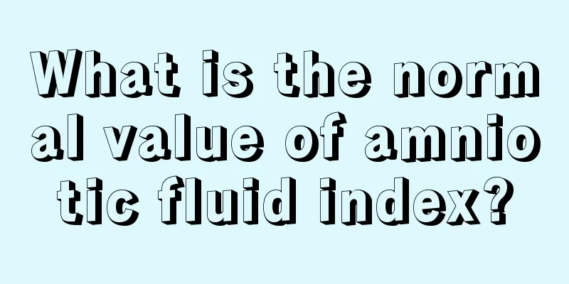 What is the normal value of amniotic fluid index?