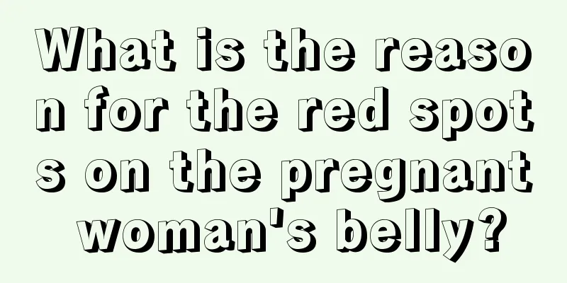 What is the reason for the red spots on the pregnant woman's belly?