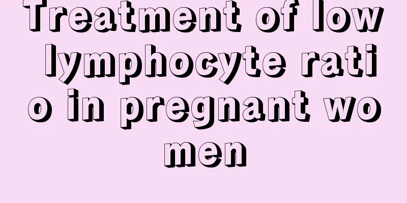 Treatment of low lymphocyte ratio in pregnant women