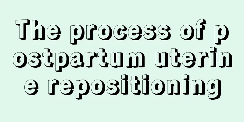 The process of postpartum uterine repositioning