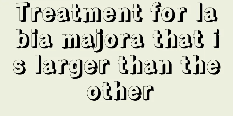 Treatment for labia majora that is larger than the other