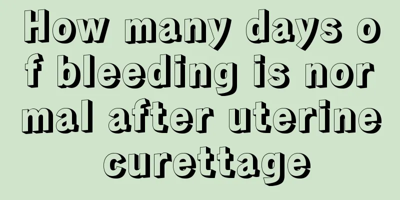 How many days of bleeding is normal after uterine curettage