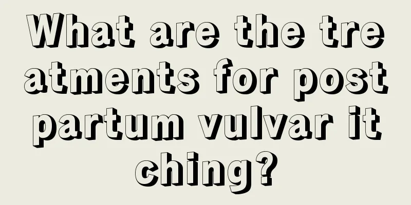 What are the treatments for postpartum vulvar itching?