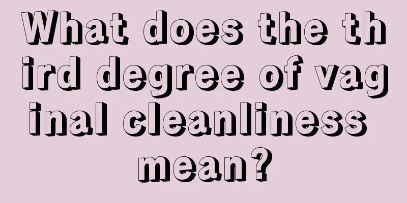 What does the third degree of vaginal cleanliness mean?