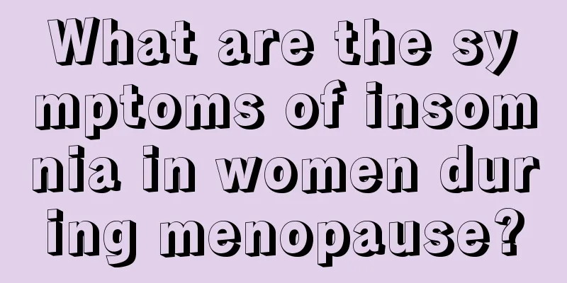 What are the symptoms of insomnia in women during menopause?