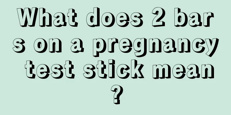 What does 2 bars on a pregnancy test stick mean?