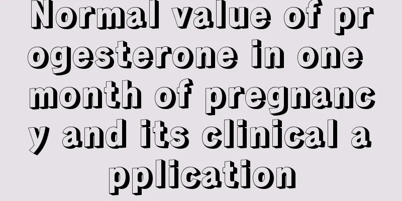 Normal value of progesterone in one month of pregnancy and its clinical application