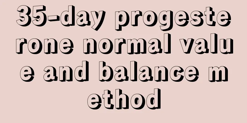 35-day progesterone normal value and balance method