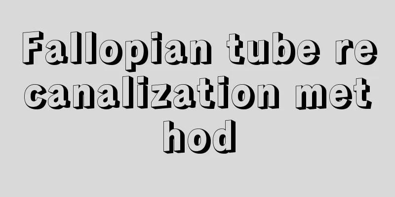 Fallopian tube recanalization method