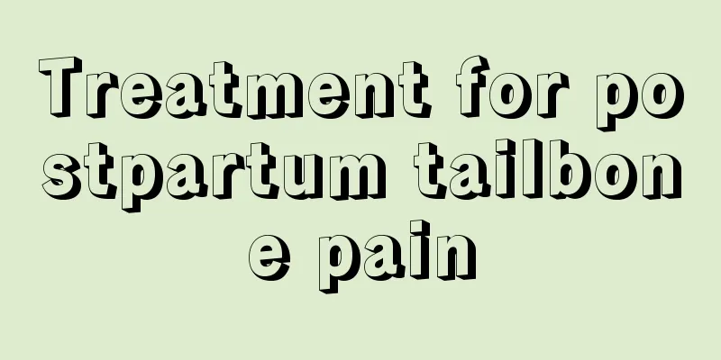 Treatment for postpartum tailbone pain