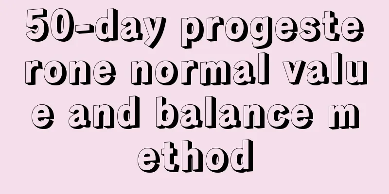 50-day progesterone normal value and balance method