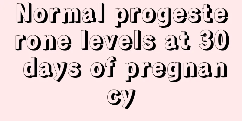 Normal progesterone levels at 30 days of pregnancy