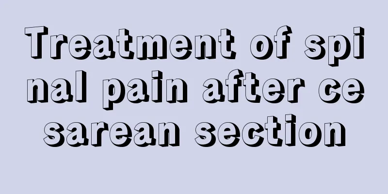 Treatment of spinal pain after cesarean section