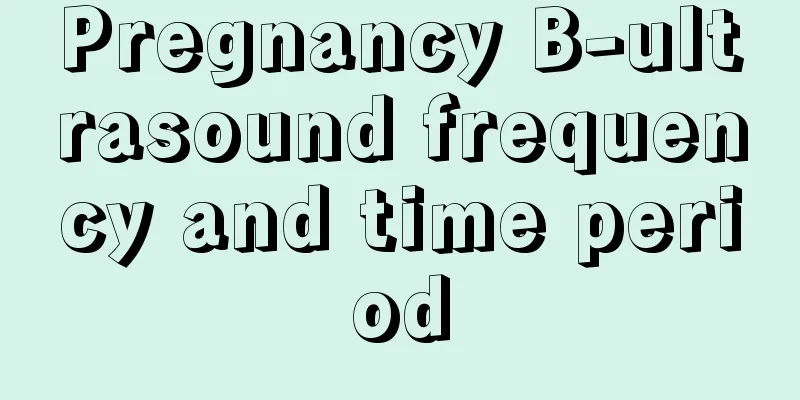 Pregnancy B-ultrasound frequency and time period