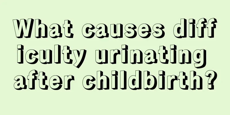 What causes difficulty urinating after childbirth?