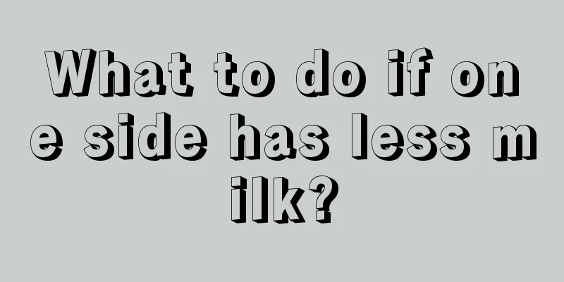 What to do if one side has less milk?