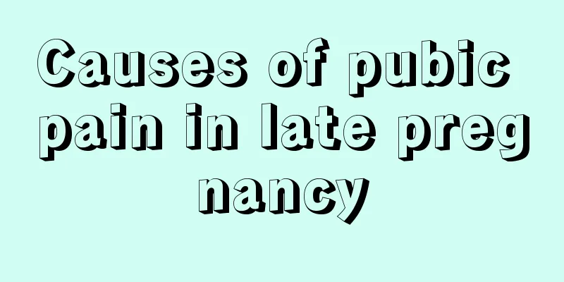 Causes of pubic pain in late pregnancy