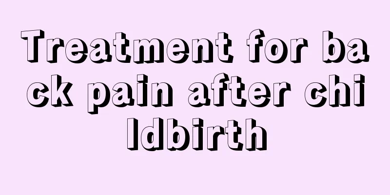 Treatment for back pain after childbirth