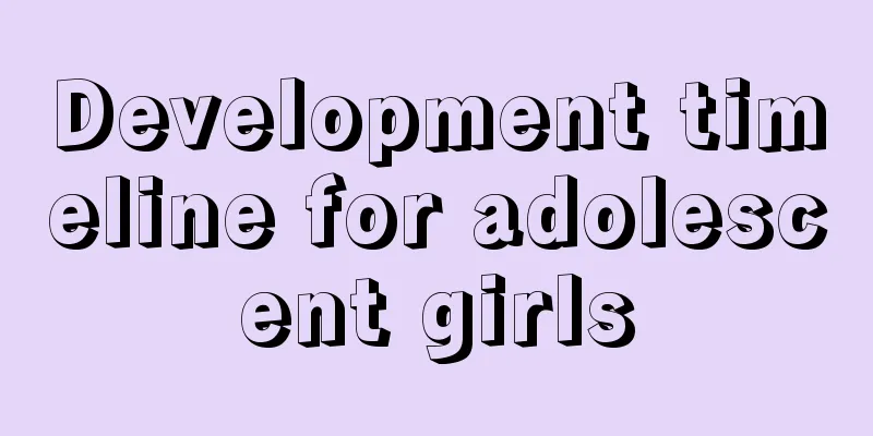 Development timeline for adolescent girls