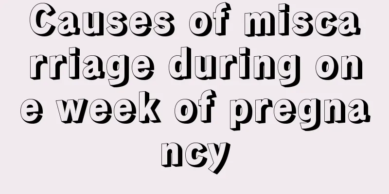 Causes of miscarriage during one week of pregnancy